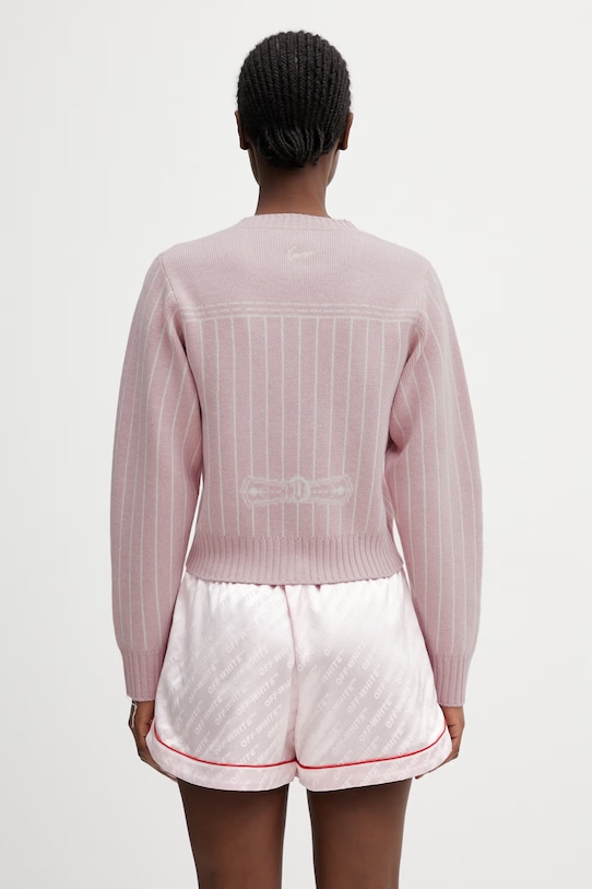 Odzież Kenzo kardigan z dodatkiem wełny FG52CA7353DH różowy