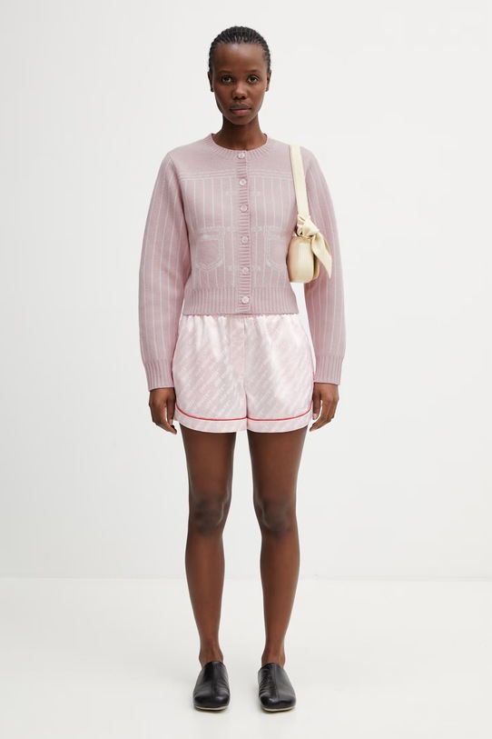 Kardigan s příměsí vlny Kenzo FG52CA7353DH růžová