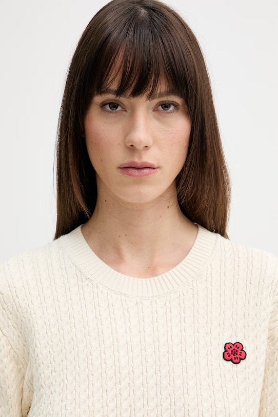 Svetr s příměsí vlny Kenzo béžová FG52PU7363LK