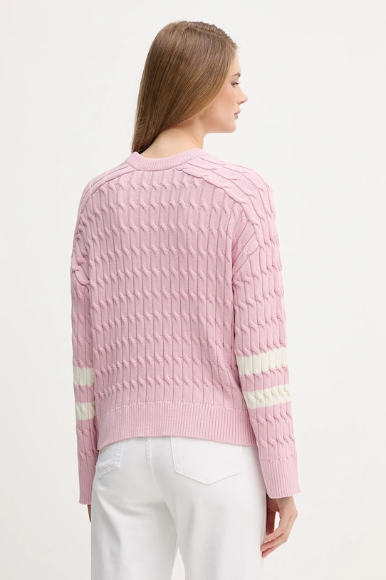 Odzież Tommy Hilfiger sweter bawełniany WW0WW47633 różowy