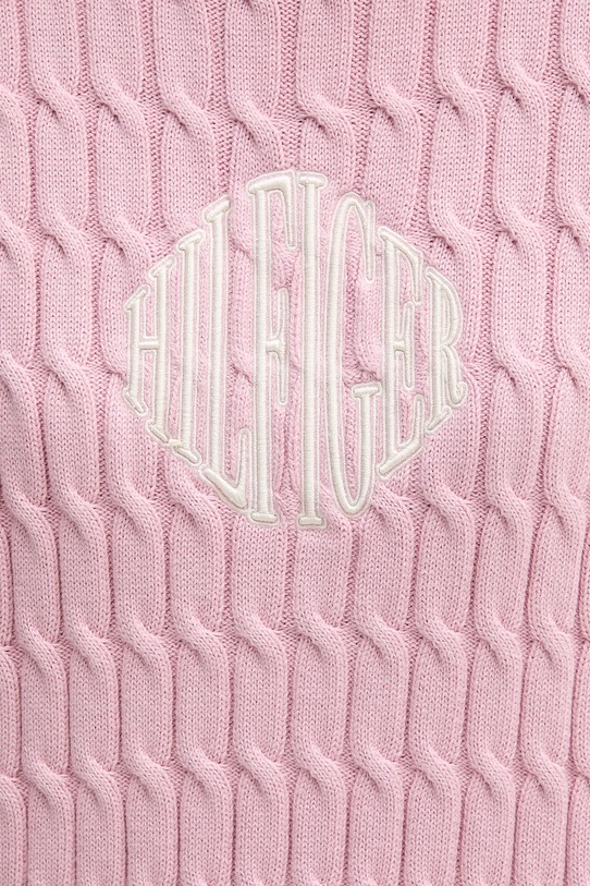 Хлопковый свитер Tommy Hilfiger WW0WW47633 розовый