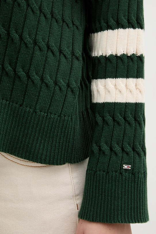 Tommy Hilfiger sweter bawełniany WW0WW47633 zielony