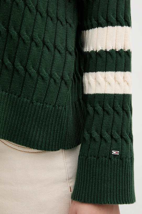 Бавовняний светр Tommy Hilfiger WW0WW47633 зелений