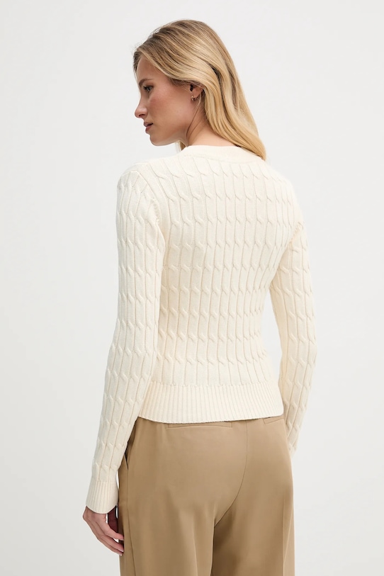 Odzież Tommy Hilfiger sweter bawełniany WW0WW47644 beżowy