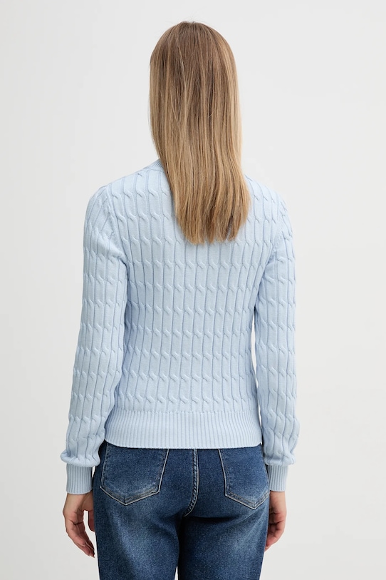 Odzież Tommy Hilfiger sweter bawełniany WW0WW47644 niebieski