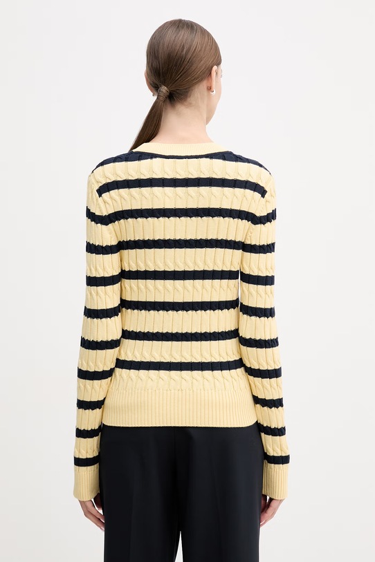 Odzież Tommy Hilfiger sweter bawełniany WW0WW47644 żółty