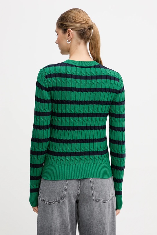 Odzież Tommy Hilfiger sweter bawełniany WW0WW47644 zielony