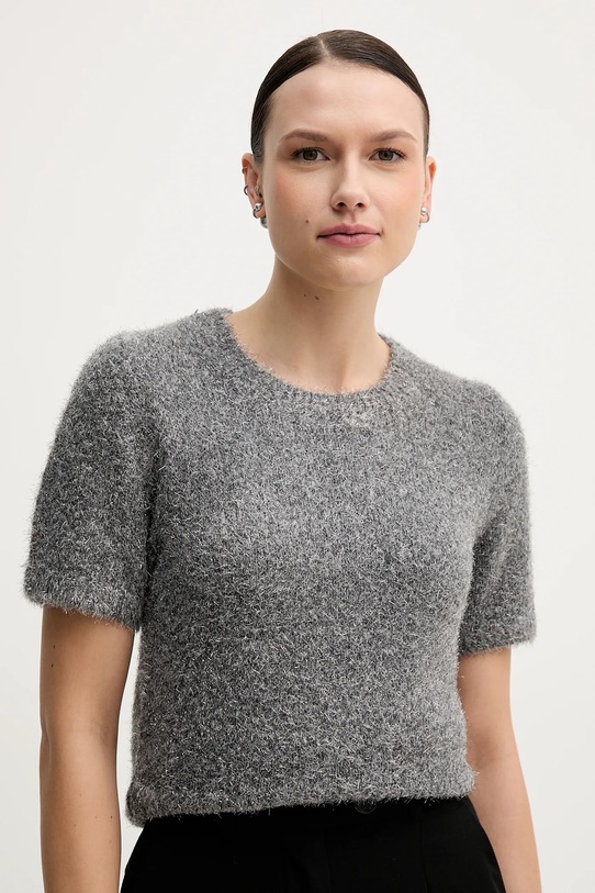 Tommy Hilfiger sweter z dodatkiem wełny szary WW0WW47650