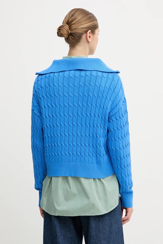 Odzież Tommy Hilfiger sweter bawełniany WW0WW47643 niebieski