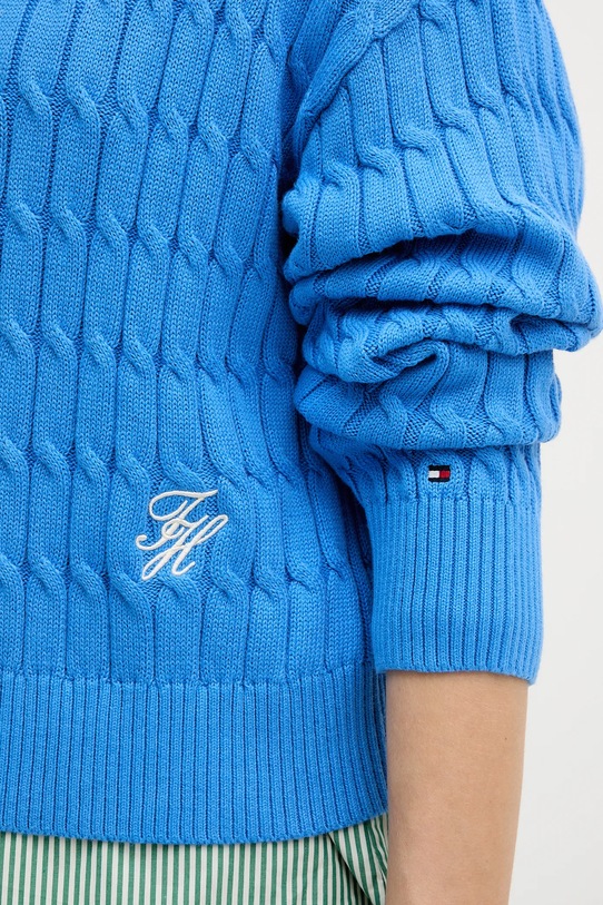 Tommy Hilfiger sweter bawełniany WW0WW47643 niebieski