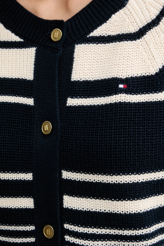 Bombažna jopica Tommy Hilfiger WW0WW48795 mornarsko modra