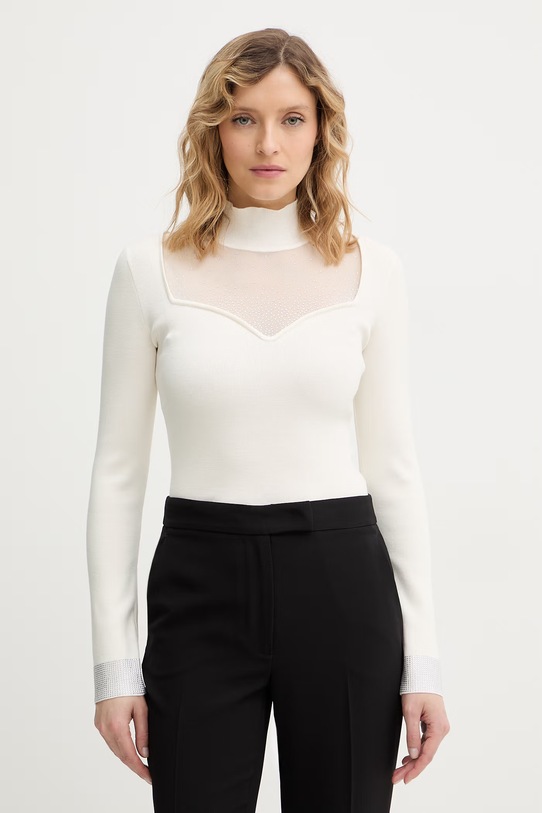 Guess sweter LUCY aplikacja beżowy W6RR45.Z4842