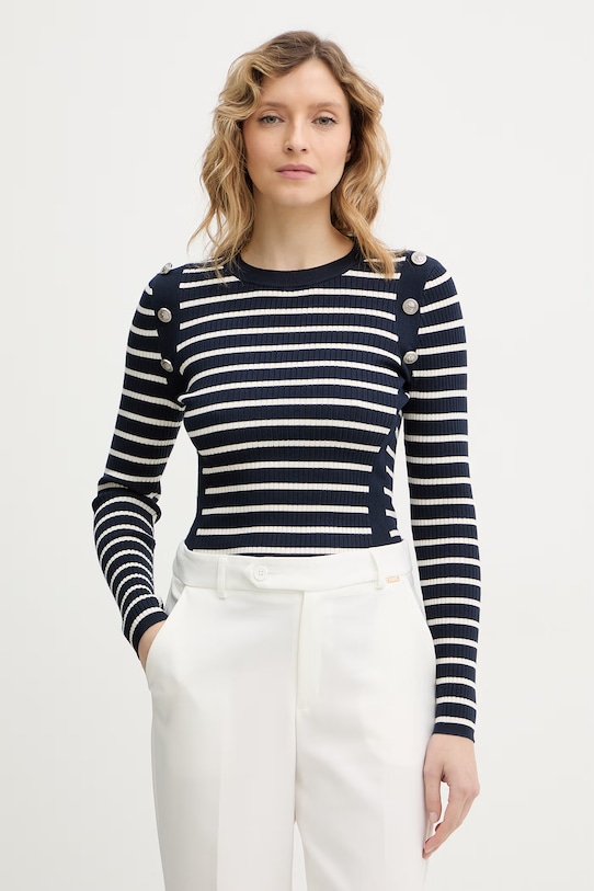 Guess pulóver mintás sötétkék W6RR58.Z2YK2