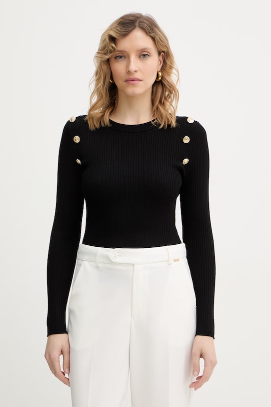 Guess pulóver mintás fekete W6RR58.Z2YK2