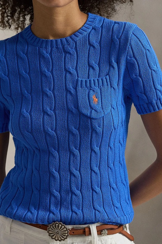 Polo Ralph Lauren sweter bawełniany niebieski 211971873