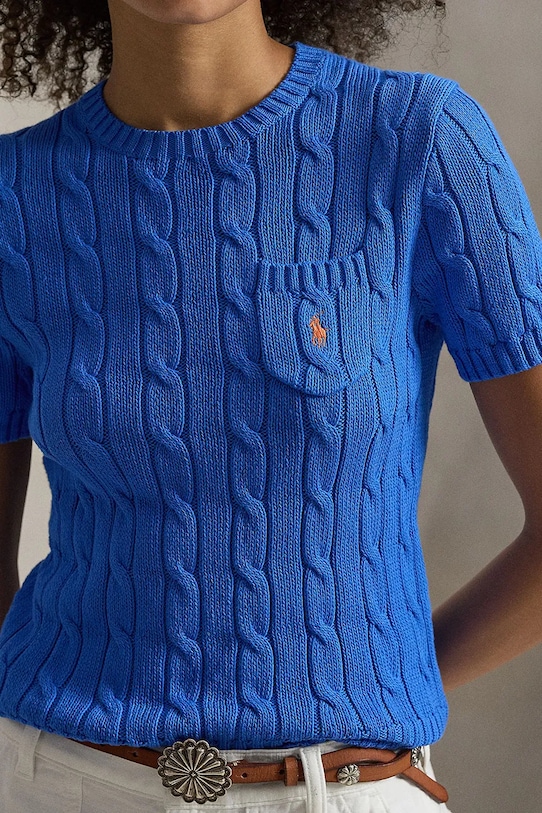 Polo Ralph Lauren sweter bawełniany niebieski 211971873