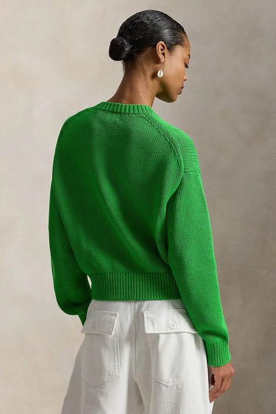 Polo Ralph Lauren sweter bawełniany 211A96234 zielony SS26