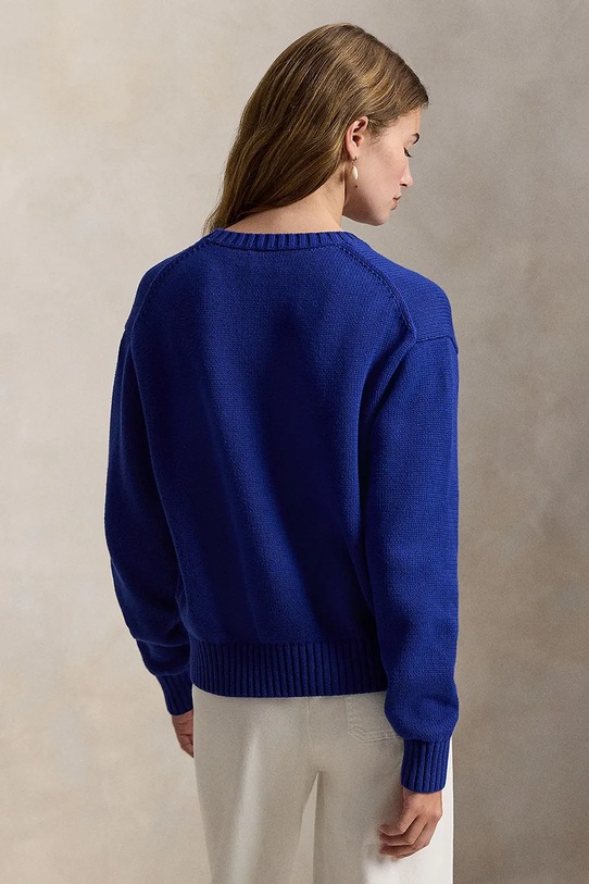 Хлопковый свитер Polo Ralph Lauren 211A96238 тёмно-синий SS26