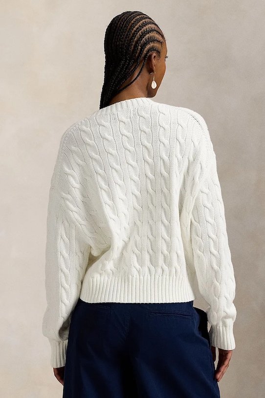 Polo Ralph Lauren maglione in cotone 211A96245 bianco SS26