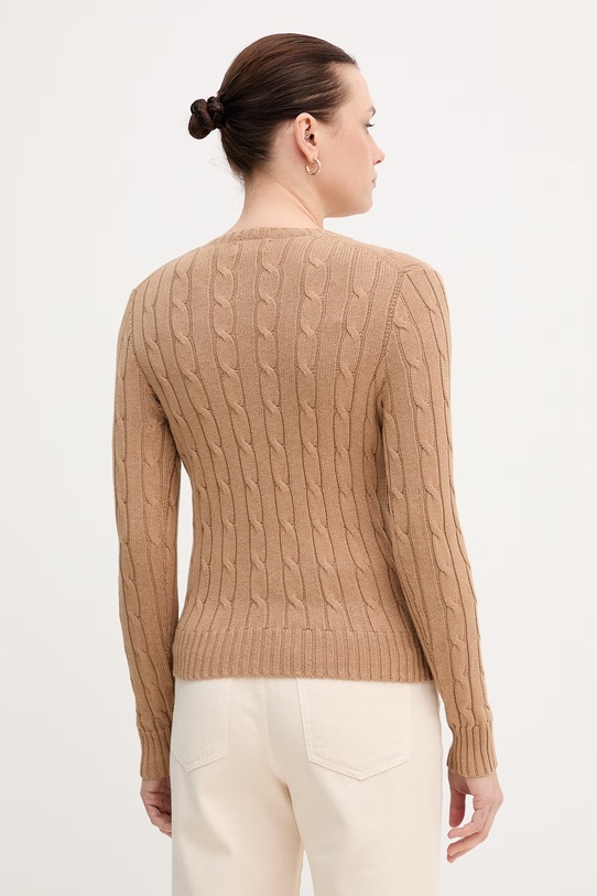 Odzież Polo Ralph Lauren sweter bawełniany 211B16797 beżowy