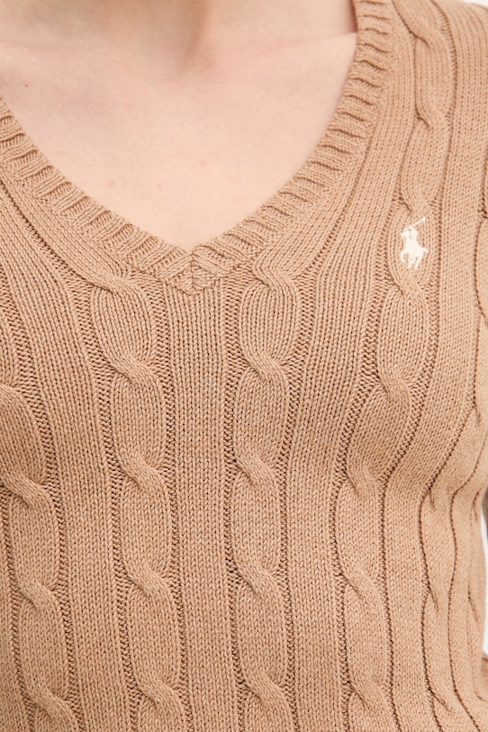 Polo Ralph Lauren sweter bawełniany 211B16797 beżowy