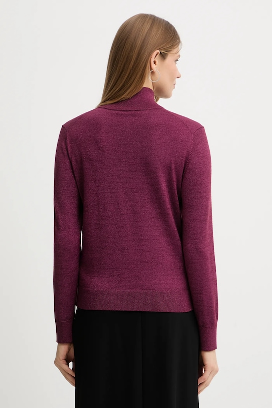 Odzież Calvin Klein sweter z dodatkiem wełny LV044E363G bordowy