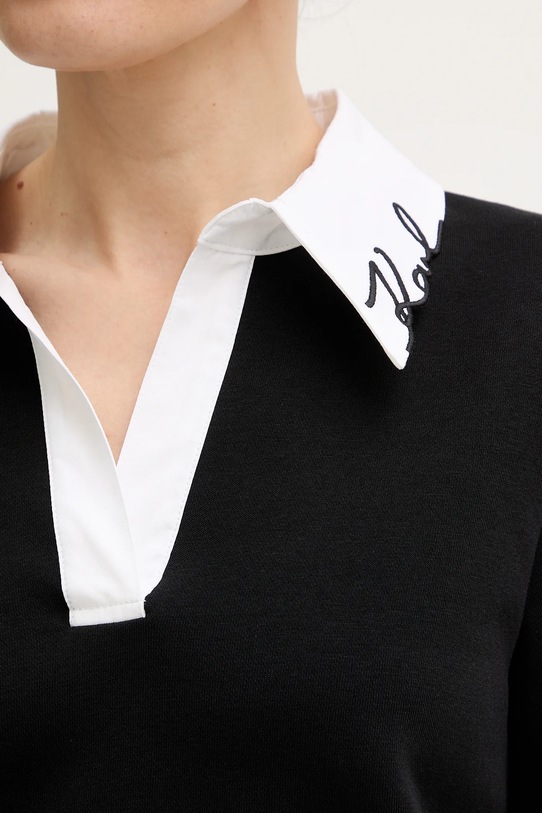 Μπλούζα Karl Lagerfeld B1W20020 μαύρο