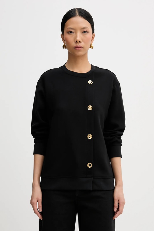 Karl Lagerfeld bluza KARL DAILY z elastanem czarny B1W20015