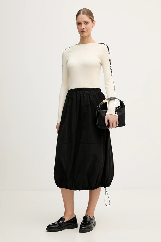 Dkny sweter DJ6R0104 beżowy SS26