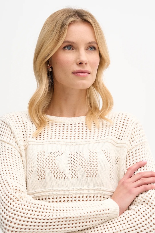 Dkny sweter beżowy DJ6R0962