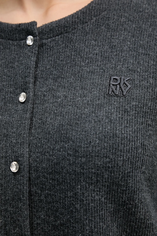 Πλεκτή ζακέτα Dkny DJ6J6121 γκρί