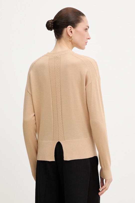 Odzież Armani Exchange sweter z dodatkiem wełny XW001880.AF11956 beżowy