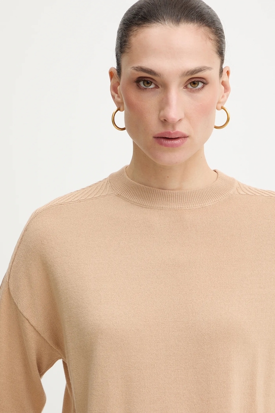 Armani Exchange sweter z dodatkiem wełny beżowy XW001880.AF11956