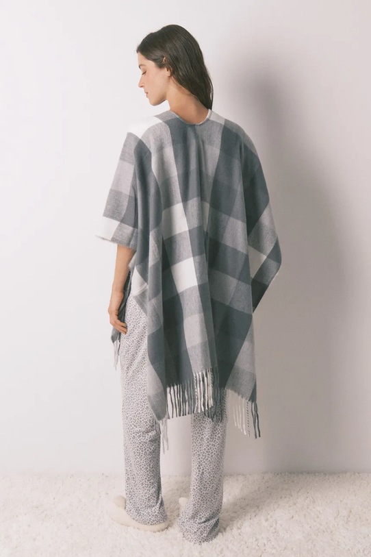 women'secret poncho 5152863 szary SS26