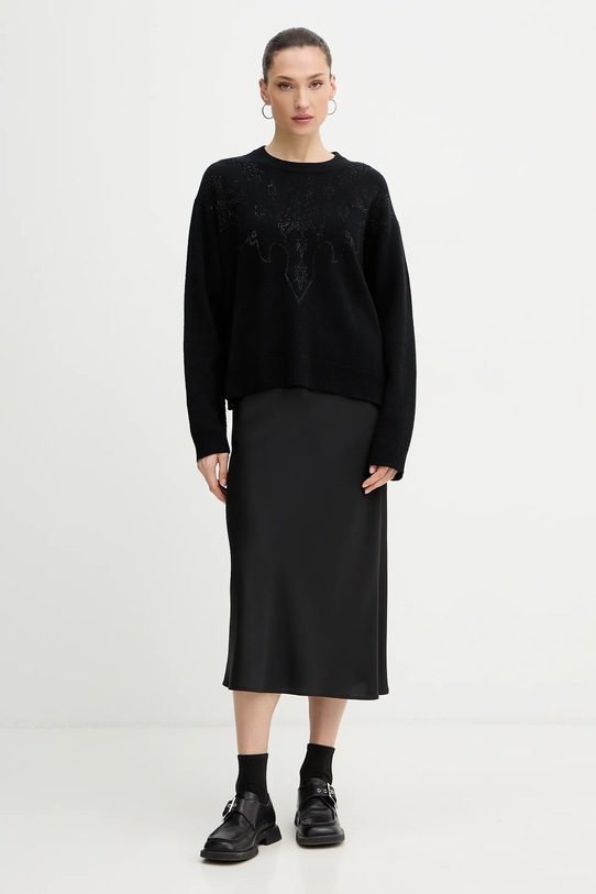 Πουλόβερ κασμίρ ZADIG&VOLTAIRE KWSW02841 μαύρο SS26