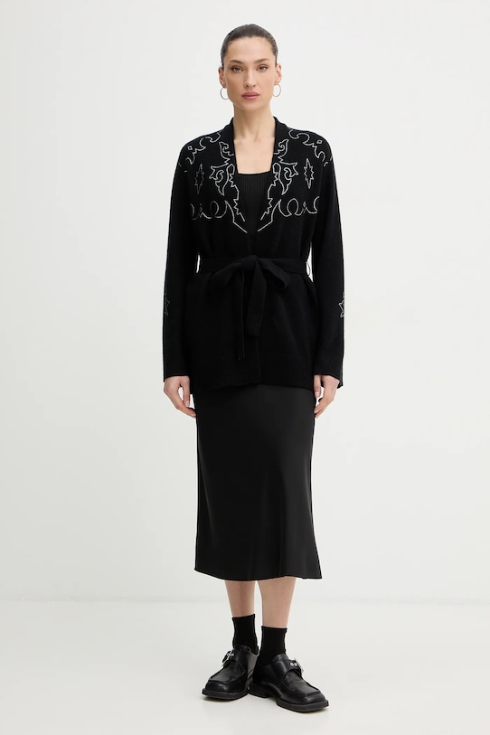 Ζακέτα κασμίρ ZADIG&VOLTAIRE KWCA01536 μαύρο SS26