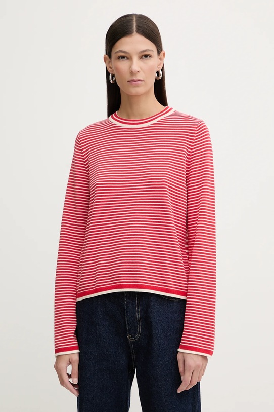 Marc O'Polo sweter bawełniany wzorzyste czerwony 600602360007