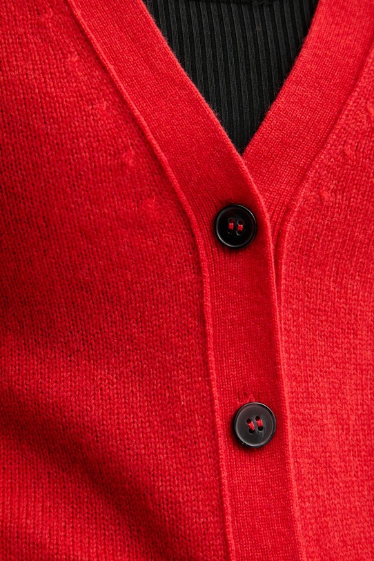 Marc O'Polo kardigan wełniany 600605461119 czerwony