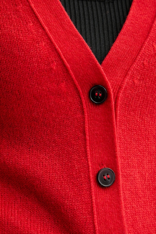 Marc O'Polo kardigan wełniany 600605461119 czerwony