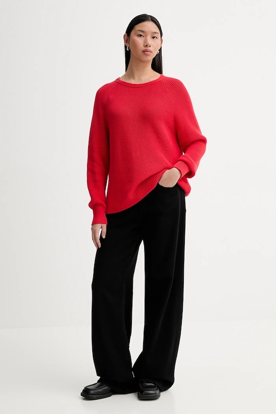 Marc O'Polo sweter bawełniany 600605960109 czerwony SS26