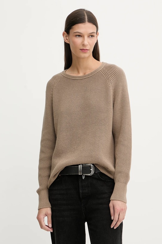 Marc O'Polo sweter bawełniany bawełna beżowy 600605960109