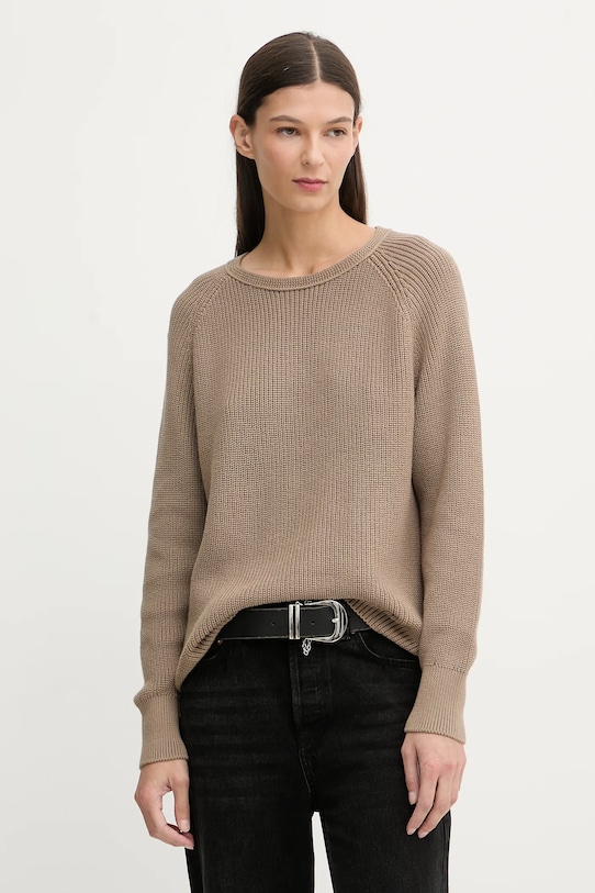 Marc O'Polo sweter bawełniany bawełna beżowy 600605960109