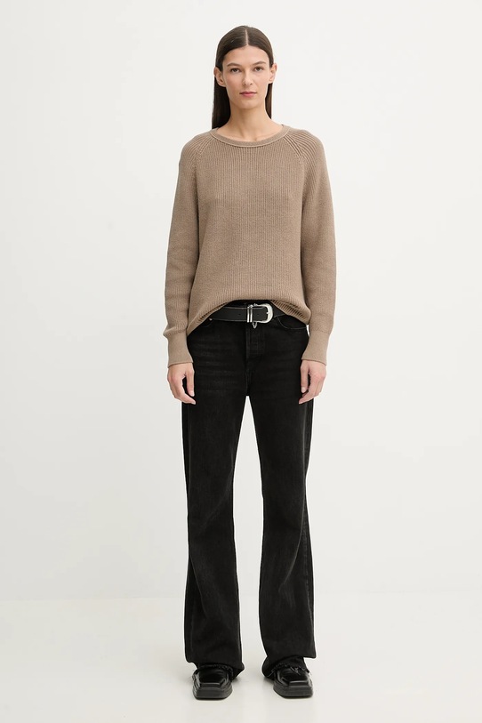 Marc O'Polo sweter bawełniany 600605960109 beżowy SS26