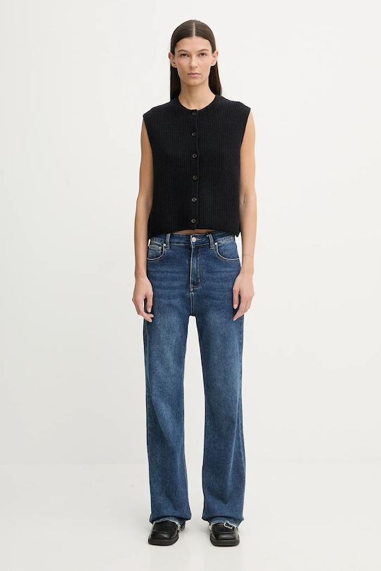 Marc O'Polo kamizelka z dodatkiem wełny 600609065023 granatowy SS26