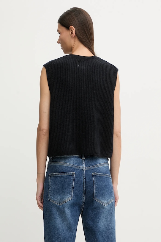 Odzież Marc O'Polo kamizelka z dodatkiem wełny 600609065023 granatowy