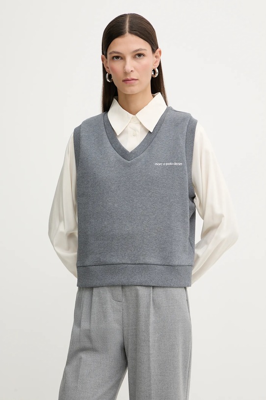 Marc O'Polo bluza bawełniana bez kaptura szary 5000007694