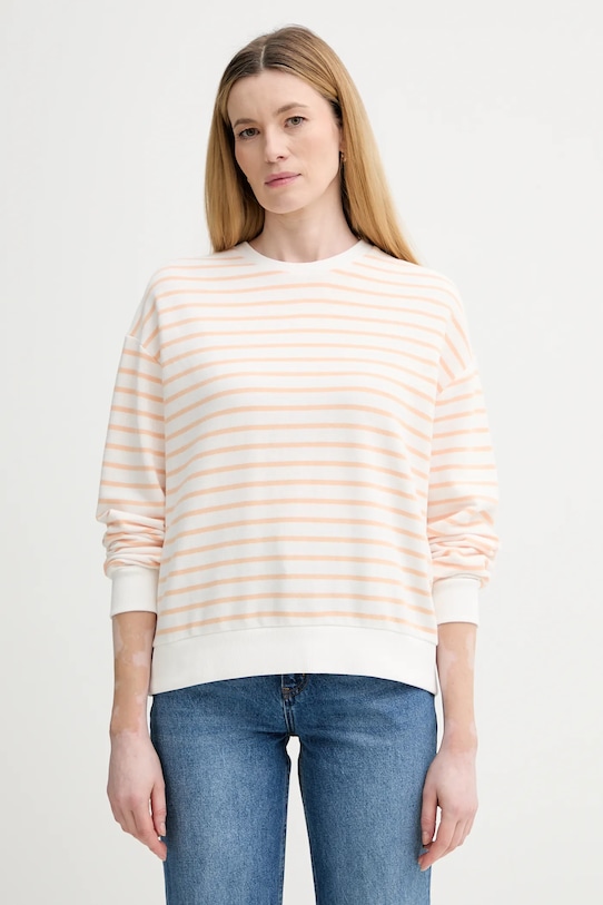 Marc O'Polo bluza bawełniana wzorzyste pomarańczowy 5000007892