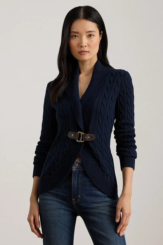 Lauren Ralph Lauren kardigan bawełniany bawełna granatowy 200P03473