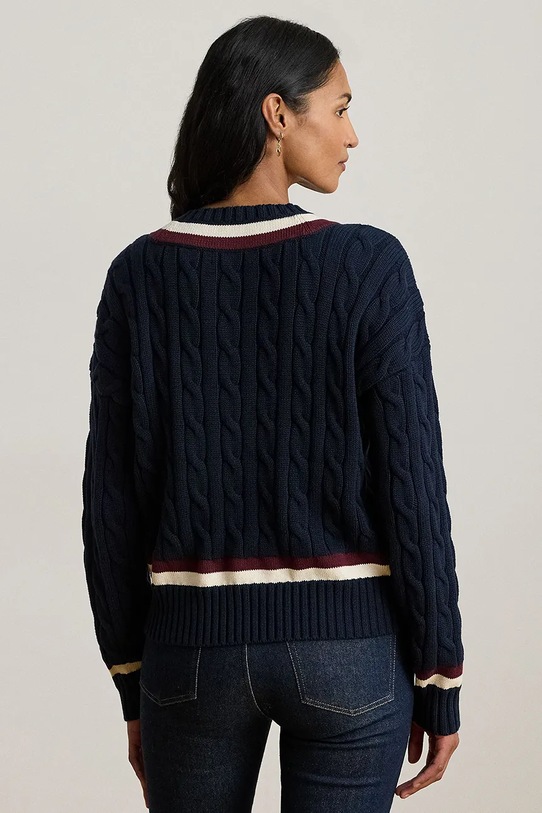 Lauren Ralph Lauren sweter bawełniany 200P03474 granatowy SS26