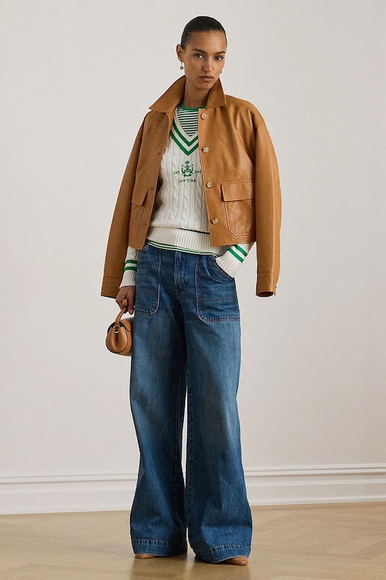 Odzież Lauren Ralph Lauren sweter bawełniany 200P07026 biały